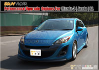 MAZDA3 | M3 | AXELA  (BL,BLFFW,BLEFW,BL5FW,BLEAW,BLFFP,BLEFP,BL5FP,BLEAP,Istop,SkyActiv) modification car performance tuning motorsports automotive racing automovtive part |  brands include : AUTOEXE | KNIGHTSPORTS | RACING BEAT | SPLITFIRE | KENSTYLE | DAMD | FUJISUTBO | ODULA | MAZDASPEED | GARAGE VARYBody Styling Kits (Aero Body Kits),Bonnet Hood,Air Flow Intake Hood Vent Bonnet Scoop,Front Nose,Front Bumper and Grill (with LED Daytime Running Light Set),Front Grill,Side Skirt Extension Splitter Set,Rear Bumper Cover,Rear Under Tail Filler Panel,Rear Lip Under Spoiler,Rear Diffuser Spoiler Splitter,Rear Roof Spoiler,Rear Truck Lid,Rear Trunk Spoiler Lip,Rear Truck Tail Wing Spoiler,Carbonfirbre Bonnet Hood,Carbonfibre Front Bumper Lip Splitter,Carbonfibre Interior Panel Set,Carbonfibre Side Skirt Extension Splitter,Head Light Garnish Eye Lid,Carbonfibre Door Pillar Garnish,Carbon Rear Bumper Lip Splitter,Carbonfibre Rear Diffuser Spoiler Splitter,Carbon Rear Truck Tail Wing Spoiler,Side LED Mirror,Carbon Shift Knob,Lowering Spring Kit,Sport Shock Damper Kit,Sport Coilver Suspension Kit,Adjustable Coilver Suspension Kit,Tie Rod End,Anti-Roll Bar(sway bar),Anti-Roll Bar (sway bar) Link,Upper Strut Tower Bar,Interior Floor Cross Bar,Lower Control Arm Bar,Tower Brace Set,Lower Under Member Brace Set,Rear Torsion Bar (Sway Bar),Sport Air Filter,Sport Air Induction Kit,Cold Air Intake System Kit,Carbonfibre Air Intake System (K&N filter),Premium Stainless Steel Exhaust Muffler (Oval Tip),Titanium + Stainless Exhaust Muffler,Premium Stainless Steel Exhaust Muffler Tip,Front Pipe,Exhaust Expansion Chamber Kit,Exhaust Manifold Header,Sport Big Brake Caliper Kit,Autoexe Brake Kit,Sport Brake Pad,Sport Disc Brake Rotor,Brake Line Kit,Brake Master Cylinder Brace,Brake Air Guide,Sports Clutch Wire,Sport Clutch Kits,Sport Flywheel,Limited Slip Diff (LSD),Sport Intercooler,Radiator,Intercooler Turbo Air Intake Silicon Hose Pipe Kit,Engine Mount,Leather Steering Wheel Trim Wrap Cover,Oil Filter,Oil Filter Cap,Bonnet Hood Strut Damper Kit,Sport Steering Wheel Kit,Leather Shift Knob,Leather Shift Knob,Carbonfibre Shift Knob,Short Helical Atenna,Windshield Wiper Blade,Wheel Lug Nuts Kit Set,Interior LED Light Set,Rebuilt Tuning Rotary Engine,LED Side Mirrow Cowl,Meter Hood,Shift Levers Paddler,Spark Plug Wire,Grounding Wire Cable,Earth System Kit