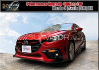 MAZDA3 | M3 | AXELA  (BM,BM2FS,BMEFS,BM5FS,BM5AS,BM5FP,BM5AP,BYEFP,SkyActiv,SkyActiv-Diesel,Hybird) modification car performance tuning motorsports automotive racing automovtive part |  brands include : AUTOEXE | KNIGHTSPORTS | RACING BEAT | SPLITFIRE | KENSTYLE | DAMD | FUJISUTBO | ODULA | MAZDASPEED | GARAGE VARYBody Styling Kits (Aero Body Kits),Bonnet Hood,Air Flow Intake Hood Vent Bonnet Scoop,Front Nose,Front Bumper and Grill (with LED Daytime Running Light Set),Front Grill,Side Skirt Extension Splitter Set,Rear Bumper Cover,Rear Under Tail Filler Panel,Rear Lip Under Spoiler,Rear Diffuser Spoiler Splitter,Rear Roof Spoiler,Rear Truck Lid,Rear Trunk Spoiler Lip,Rear Truck Tail Wing Spoiler,Carbonfirbre Bonnet Hood,Carbonfibre Front Bumper Lip Splitter,Carbonfibre Interior Panel Set,Carbonfibre Side Skirt Extension Splitter,Head Light Garnish Eye Lid,Carbonfibre Door Pillar Garnish,Carbon Rear Bumper Lip Splitter,Carbonfibre Rear Diffuser Spoiler Splitter,Carbon Rear Truck Tail Wing Spoiler,Side LED Mirror,Carbon Shift Knob,Lowering Spring Kit,Sport Shock Damper Kit,Sport Coilver Suspension Kit,Adjustable Coilver Suspension Kit,Tie Rod End,Anti-Roll Bar(sway bar),Anti-Roll Bar (sway bar) Link,Upper Strut Tower Bar,Interior Floor Cross Bar,Lower Control Arm Bar,Tower Brace Set,Lower Under Member Brace Set,Rear Torsion Bar (Sway Bar),Sport Air Filter,Sport Air Induction Kit,Cold Air Intake System Kit,Carbonfibre Air Intake System (K&N filter),Premium Stainless Steel Exhaust Muffler (Oval Tip),Titanium + Stainless Exhaust Muffler,Premium Stainless Steel Exhaust Muffler Tip,Front Pipe,Exhaust Expansion Chamber Kit,Exhaust Manifold Header,Sport Big Brake Caliper Kit,Autoexe Brake Kit,Sport Brake Pad,Sport Disc Brake Rotor,Brake Line Kit,Brake Master Cylinder Brace,Brake Air Guide,Sports Clutch Wire,Sport Clutch Kits,Sport Flywheel,Limited Slip Diff (LSD),Sport Intercooler,Radiator,Intercooler Turbo Air Intake Silicon Hose Pipe Kit,Engine Mount,Leather Steering Wheel Trim Wrap Cover,Oil Filter,Oil Filter Cap,Bonnet Hood Strut Damper Kit,Sport Steering Wheel Kit,Leather Shift Knob,Leather Shift Knob,Carbonfibre Shift Knob,Short Helical Atenna,Windshield Wiper Blade,Wheel Lug Nuts Kit Set,Interior LED Light Set,Rebuilt Tuning Rotary Engine,LED Side Mirrow Cowl,Meter Hood,Shift Levers Paddler,Spark Plug Wire,Grounding Wire Cable,Earth System Kit