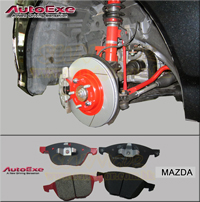ձAUTOEXE MAZDA(µ,Դ) Mazda Biante (SkyActiv,,iSTOP,CC,CCFFW,CCEFW,CC3FW,CCEAW)װװʵ Front Brake Padǰ(ɷ)Ƥ MBK510P