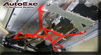 饻AUTOEXE MAZDA(UƱo,۹F,@T۹F) Mazda MX-5 RF (Roadster RF,Miata RF ,Euno,NDRF,NDERC)TʤOɯŧ˹sw˹ Lower Under Member Brace Set[M MND4700