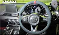 ձ Damd MAZDA(fµ,R_,һR_) Mazda MX-5 (Roadster,Miata,Euno,ND,ND5RC)܇bb D-Shaped Suede Steering Wheel Dͽqƽ׷P(߾h) SS358M
