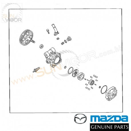98-01 萬事得323 馬自達323 [BJ] 萬事得原廠 馬自達正廠 風油軑泵 POWER STEERING PUMP