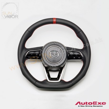 2024+ Mazda CX-70 [KJ] AutoExe D-Shaped Leather Steering Wheel