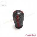 AutoExe Nappa Long Shift Knob with Red stitching