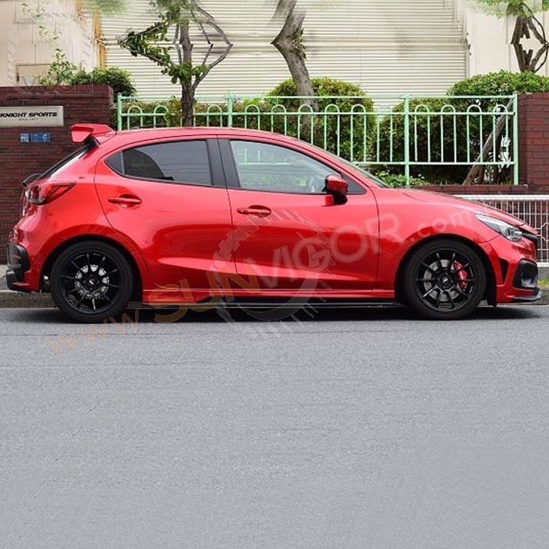 Sun Vigor Online | 2015+ Mazda2 [DJ] KnightSports Side Skirt Extension ...